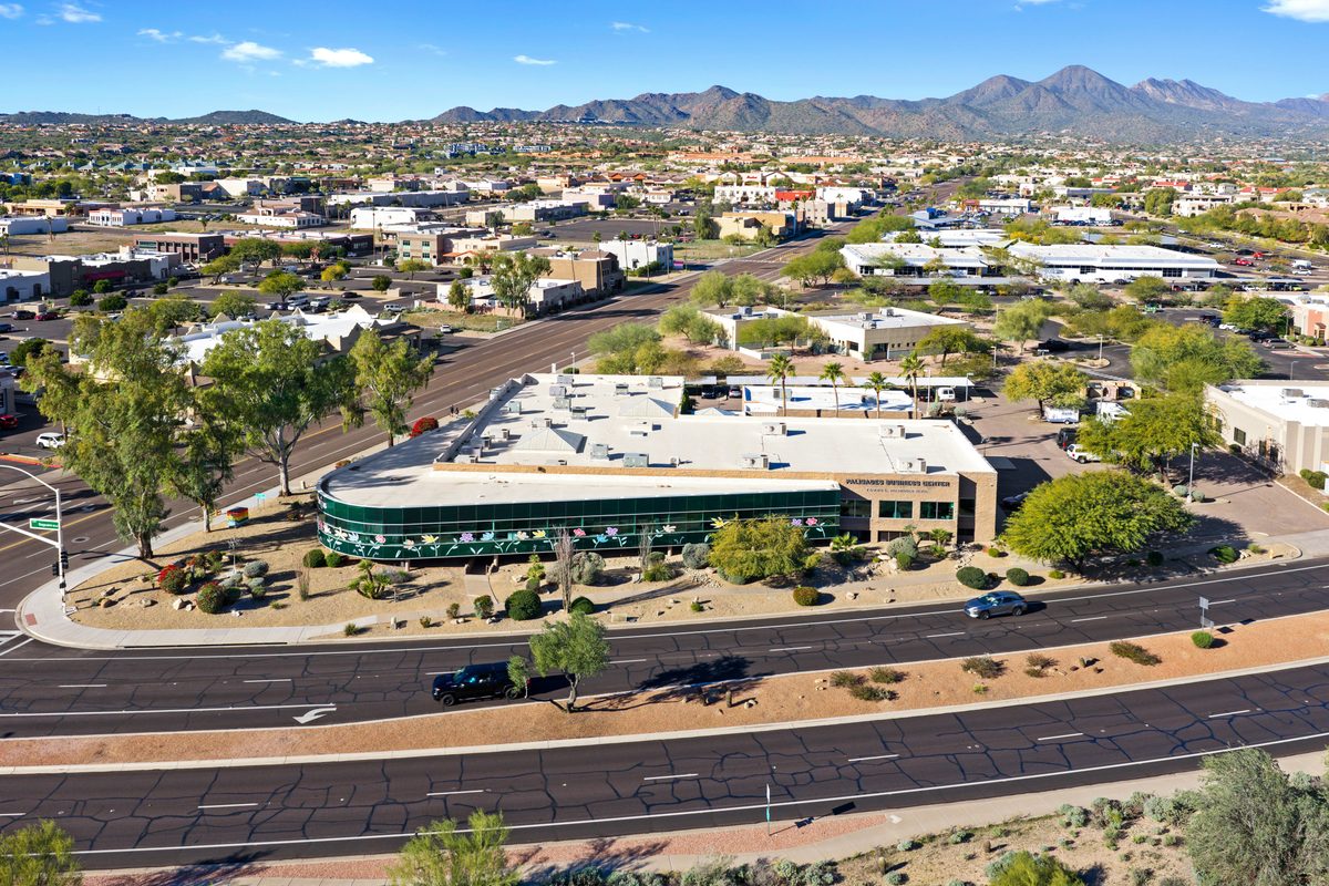 Aerial view from Palisades Blvd